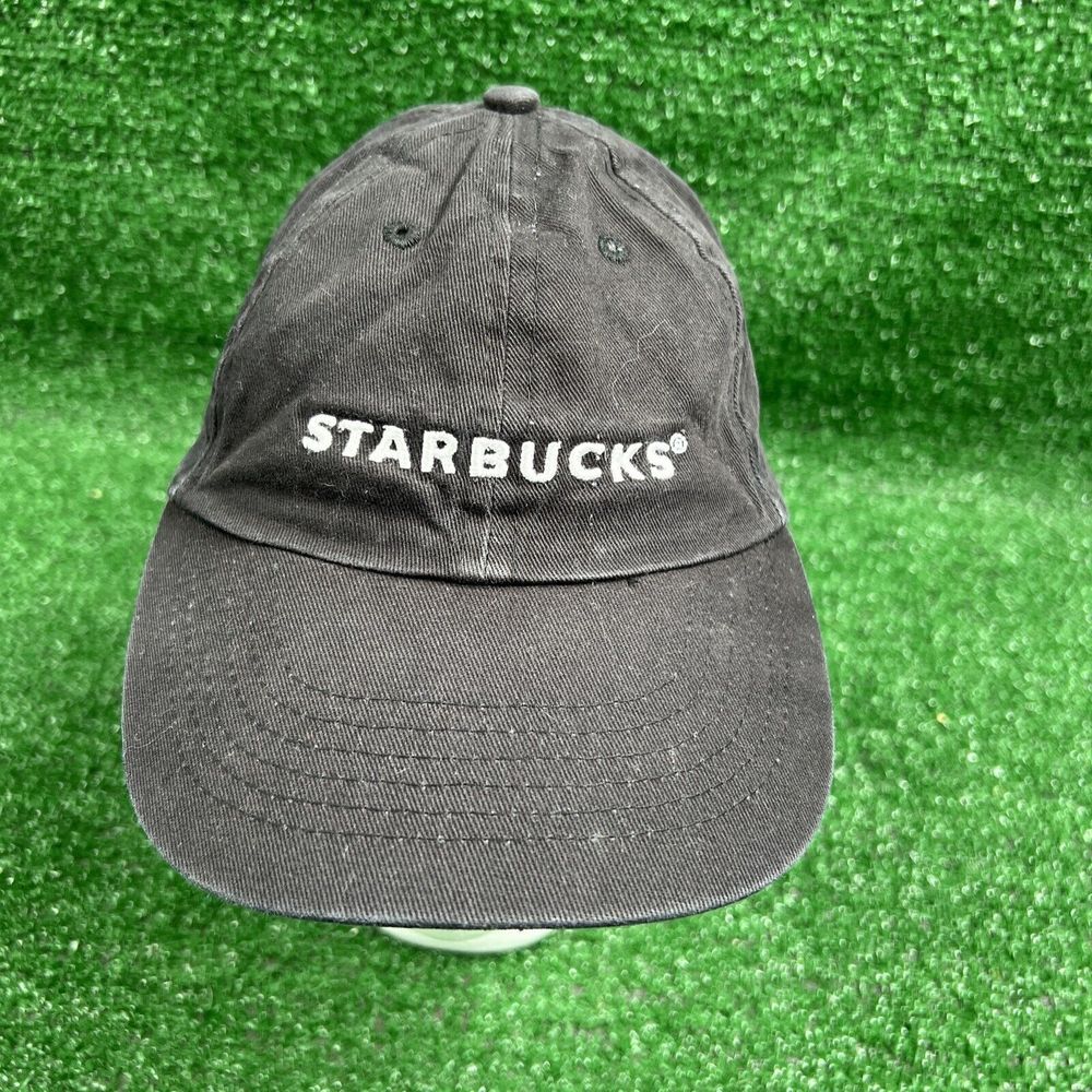 Starbucks Coffee Latte Dark Roast Black Baseball Hat Cap Employees Barista